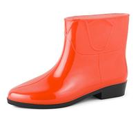 Ladeheid Bottines Bottes de Pluie Chaussure Femme LAZT201801 (Orange, 39 EU)
