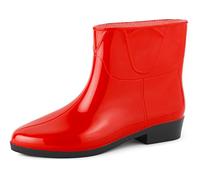 Ladeheid Bottines Bottes de Pluie Chaussure Femme LAZT201801 (Rouge, 39 EU)