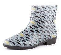 Ladeheid Bottines Bottes de Pluie Chaussure Femme LAZT201802 (Gris/Parapluies, 40 EU)