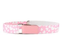 Ladeheid Ceinture Elastique Enfant Unisexe 0-15 Ans 32-90 cm P15 (Rose/Cœurs blancs, 0-2 ans)