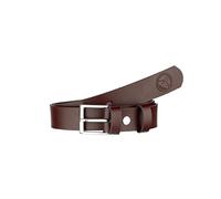 Ladeheid Ceinture en cuir pour enfants 2,5 cm K1D5 (Marron/Logo-1, 75 cm, Largo total 94 cm)