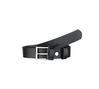 Ladeheid Ceinture en cuir pour enfants 2,5 cm K1D5 (Noir-1 /Logo-2, 60 cm, Largo total 79 cm)