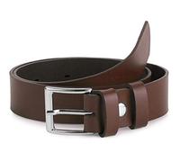 Ladeheid Ceinture enfant en cuir accessoire de mode pour enfants ceinture garçon avec boucle K1D5 (Marron 60 cm, Longueur totale 79 cm)