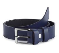 Ladeheid Ceinture enfant en cuir accessoire de mode pour enfants ceinture garçon avec boucle K1D5 (Navy Bleu-1 65 cm, Longueur totale 84 cm)