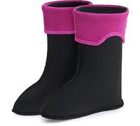 Ladeheid Chaussettes Polaires EVA Bottes de Pluie Unisexe Enfant Fille Garçon LA-861 (Rose, 34-35)