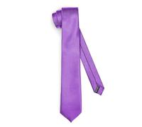 Ladeheid Cravate classique pour hommes, brillante, parfaite pour le bureau et les festivités, couleurs variées - Idéale pour les réunions d'affaires, mariages TMS-8 (150cm x 8cm, Violet)