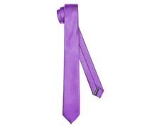 Ladeheid Cravate classique pour hommes, brillante, parfaite pour le bureau et les festivités, couleurs variées - Idéale pour les réunions d'affaires, mariages TMS-6 (150cm x 6cm, Violet)