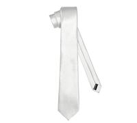 Ladeheid Cravate classique pour hommes, brillante, parfaite pour le bureau et les festivités, couleurs variées - Idéale pour les réunions d'affaires, mariages TMS-7 (150cm x 7cm, Argent)