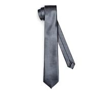 Ladeheid Cravate classique pour hommes, brillante, parfaite pour le bureau et les festivités, couleurs variées - Idéale pour les réunions d'affaires, mariages TMS-7 (150cm x 7cm, Noir)