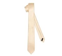 Ladeheid Cravate classique pour hommes, brillante, parfaite pour le bureau et les festivités, couleurs variées - Idéale pour les réunions d'affaires, mariages TMS-6 (150cm x 6cm, Beige)