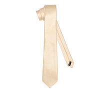 Ladeheid Cravate classique pour hommes, brillante, parfaite pour le bureau et les festivités, couleurs variées - Idéale pour les réunions d'affaires, mariages TMS-7 (150cm x 7cm, Beige)