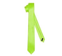 Ladeheid Cravate classique pour hommes, brillante, parfaite pour le bureau et les festivités, couleurs variées - Idéale pour les réunions d'affaires, mariages TMS-6 (150cm x 6cm, Citron Vert)