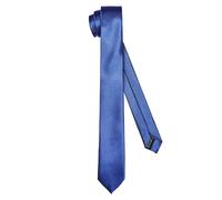 Ladeheid Cravate classique pour hommes, brillante, parfaite pour le travail et les festivités, couleurs variées - Idéale pour les réunions d'affaires, mariages TMS-5 (150cm x 5cm, Bleu Foncé)
