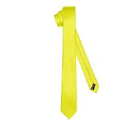 Ladeheid Cravate classique pour hommes, brillante, parfaite pour le travail et les festivités, couleurs variées - Idéale pour les réunions d'affaires, mariages TMS-5 (150cm x 5cm, Jaune)