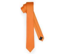 Ladeheid Cravate classique pour hommes, mate, parfaite pour le bureau et les festivités, couleurs variées - Idéale pour les réunions d'affaires, mariages 150cm x 6cm TMM-6 (150cm x 6cm, Orange)