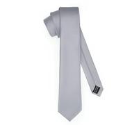 Ladeheid Cravate classique pour hommes, mate, parfaite pour le bureau et les festivités, couleurs variées - Idéale pour les réunions d'affaires, mariages TMM-7 (150cm x 7cm, Argent)