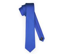 Ladeheid Cravate classique pour hommes, mate, parfaite pour le bureau et les festivités, couleurs variées - Idéale pour les réunions d'affaires, mariages TMM-7 (150cm x 7cm, Bleu)