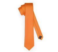 Ladeheid Cravate classique pour hommes, mate, parfaite pour le bureau et les festivités, couleurs variées - Idéale pour les réunions d'affaires, mariages TMM-8 (150cm x 8cm, Orange)