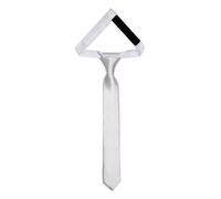 Ladeheid Cravate pour enfants pour garçons - Look élégant brillant, Pré-nouée avec une fermeture scratch, Parfaite pour les occasions spéciales - Cravate clip stylée TKS (31cm x 4cm, Argent)
