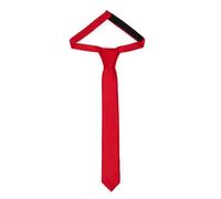 Ladeheid Cravate pour enfants pour garçons - Look élégant mat, Pré-nouée avec une fermeture scratch, Parfaite pour les occasions spéciales - Cravate clip élégante TKM (31cm x 4cm, Rouge)