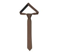 Ladeheid Cravate pour enfants pour garçons - Look élégant mat, Pré-nouée avec une fermeture scratch, Parfaite pour les occasions spéciales - Cravate clip élégante TKM (31cm x 4cm, Marron)