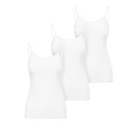 Ladeheid Debardeur Femme À Bretelles réglables Coton vêtement Femme Débardeur Femme Maillot de Corps Femme Vetement Femme Lot de 3 Pièces LA40-263 (Blanc, XXL)