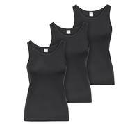 Ladeheid Debardeur Femme en Coton sous-vêtement Femme Confortable et Respirant Débardeur Femme Maillot de Corps Femme Vetement Femme Lot de 3 Pièces LA40-262 (Noir, S)
