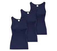 Ladeheid Debardeur Femme en Coton sous-vêtement Femme Confortable et Respirant Débardeur Femme Maillot de Corps Femme Vetement Femme Lot de 3 Pièces LA40-262 (Bleu Foncé, M)