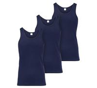 Ladeheid Débardeur Homme Maillot de Corps Homme Cotton Marcel Homme sous Vetement Homme Debardeur Homme Sport Lot de 3 Débardeurs en 100% Coton LA40-258 (Bleu Foncé, 5XL)