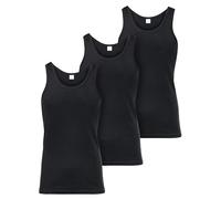 Ladeheid Débardeur Homme Maillot de Corps Homme Cotton Marcel Homme sous Vetement Homme Debardeur Homme Sport Lot de 3 Débardeurs en 100% Coton LA40-258 (Noir, XXL)