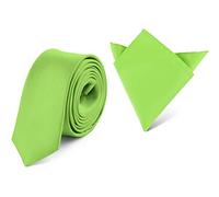Ladeheid Ensemble Cravate & Pochette Costume Homme SP/P (150cm x 5cm, 22cm x 22cm, Vert clair)