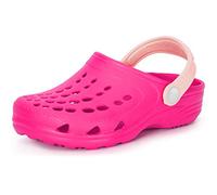 Ladeheid EVA Clogs Sabots Sandales Unisexe Enfant Fille Garçon LA-CA-06 (Fuchsia/Poudre Rose, 26/27 EU)
