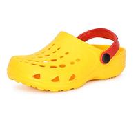 Ladeheid EVA Clogs Sabots Sandales Unisexe Enfant Fille Garçon LA-CA-06 (Jaune/Rouge, 24/25 EU)