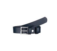 Ladeheid K1D5 Ceinture en cuir pour enfants 2,5 cm, Bleu marine-1/Logo-2, 55 cm, Largo total 74 cm