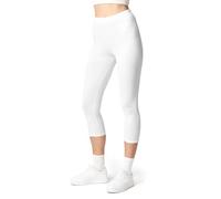 Ladeheid Legging 3/4 Tenue Sport Femme LA40-132 (Blanc, S)