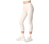 Ladeheid Legging 3/4 Tenue Sport Femme LA40-132 (Ecru, XXL)