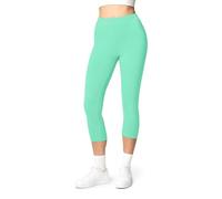 Ladeheid Legging 3/4 Tenue Sport Femme LA40-132 (Menthe, XS)
