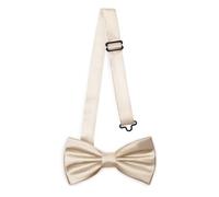 Ladeheid Nœud papillon élégant pour hommes - brillant, réglable, parfait pour mariage, fête, bureau. Idéal pour hommes, femmes, adolescents BMS (12cm x 6cm, Beige)