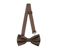 Ladeheid Nœud papillon élégant pour hommes - brillant, réglable, parfait pour mariage, fête, bureau. Idéal pour hommes, femmes, adolescents BMS (12cm x 6cm, Marron)