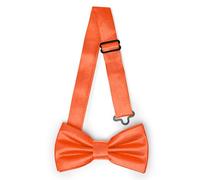 Ladeheid Nœud papillon pour enfants garçons - Pré-noué, bande réglable, design brillant, idéal pour mariage, anniversaire, rentrée scolaire - Résistant et élégant BKS (10cm x 5cm, Orange)