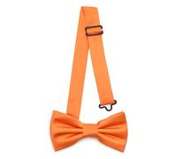 Ladeheid Nœud papillon pour enfants garçons - Pré-noué, bande réglable, design mat, idéal pour mariage, anniversaire, rentrée scolaire - Résistant et élégant BKM (10cm x 5cm, Orange)