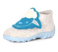 Ladeheid Pantoufles Chaussons en Feutre Enfant Fille Garçon LA-618 (Mouton Gris Clair Turquoise, 21 EU)