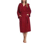 Ladeheid Peignoir de Bain Éponge 100% Coton Femme LA40-193 (Bordeaux-27 (Grammage 400), M)