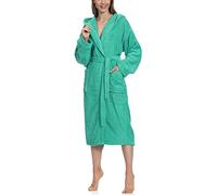 Ladeheid Peignoir de Bain Éponge 100% Coton Femme LA40-193 (Turquoise-18 (Grammage 400), XL)
