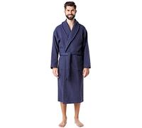 Ladeheid Peignoir de Bain Éponge 100% Coton Homme LA40-226 (Bleu Foncé (D12), S)