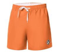 Ladeheid Short de Bain Homme, Maillot de Bain Séchage Rapide avec Doublure en Filet, Poches Fonctionnelles, Taille Élastique avec Cordon, Léger et Confortable LA40-198 (Orange, 5XL)