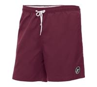 Ladeheid Short de Bain Homme, Séchage Rapide avec Doublure en Filet, Maillot de Bain Homme Piscine, Poches Latérales et Arrière, Taille Élastique avec Cordon LA40-128 (Bourgogne, 5XL)