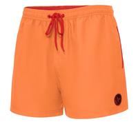 Ladeheid Short de Bain Homme, Séchage Rapide avec Doublure en Filet, Poches Latérales et Arrière, Taille Élastique avec Cordon, Confortable et Respirant pour Natation LA40-199 (Orange, M)