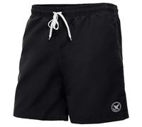 Ladeheid Short de Bain Homme, Séchage Rapide avec Filet Intérieur, Maillot de Bain Homme Piscine, Poches Latérales et Arrière, Ceinture Élastique avec Cordon Ajustable LA40-129 (Noir, 4XL)