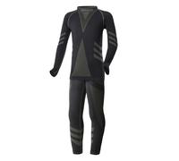 Ladeheid sous-vêtements Thermiques Ensemble Shirt Manches Longues Caleçon Long Unisexe Enfant LAGI009 (Noir/Khaki, 122-128)